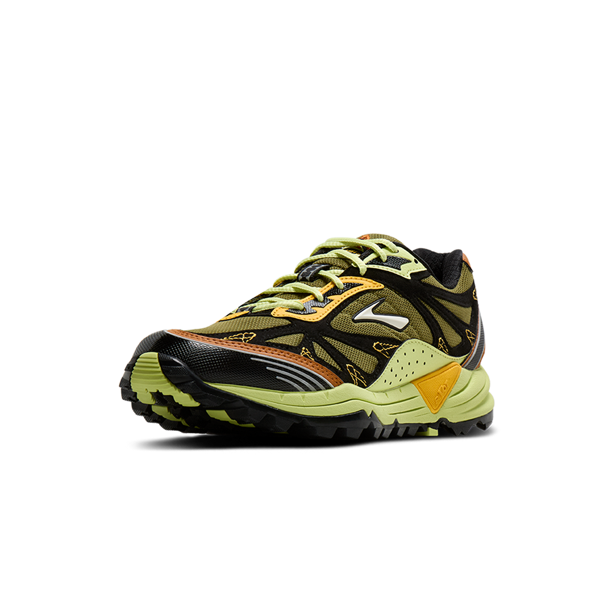 Men's Cascadia 1 - Peat Moss, Daiquiri Green and Black
