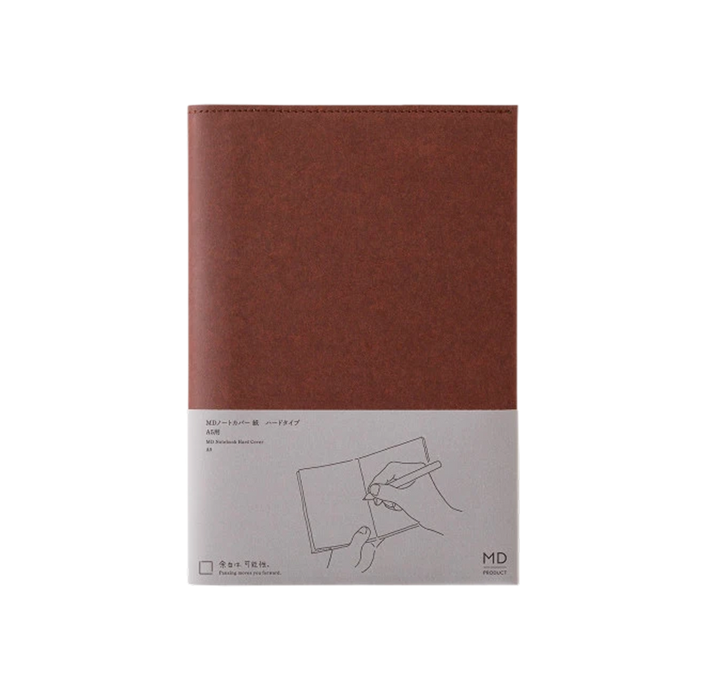 Midori Notebook Hard Cover A5 Paper - Brown