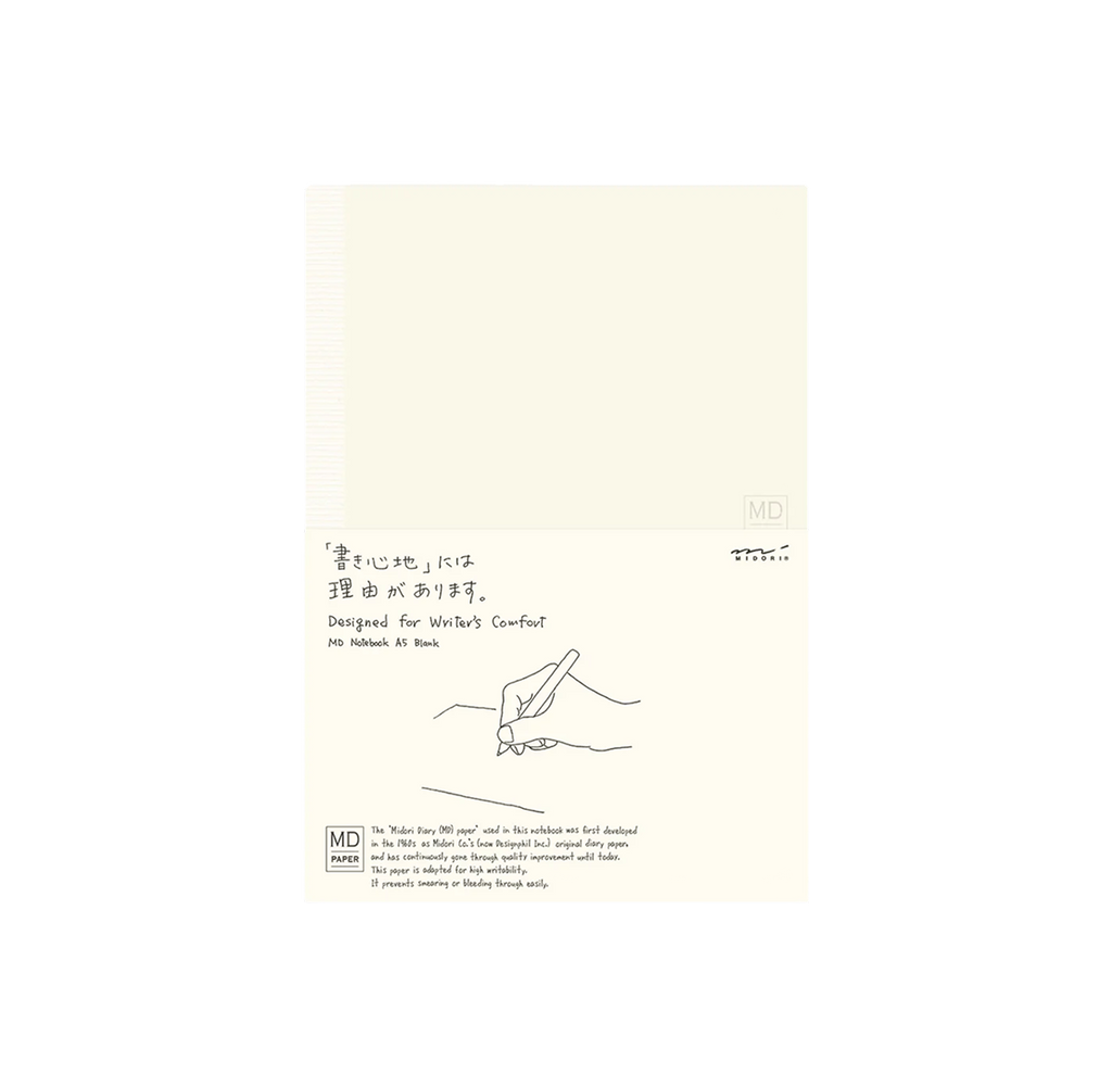 Midori Notebook A5 Blank - White