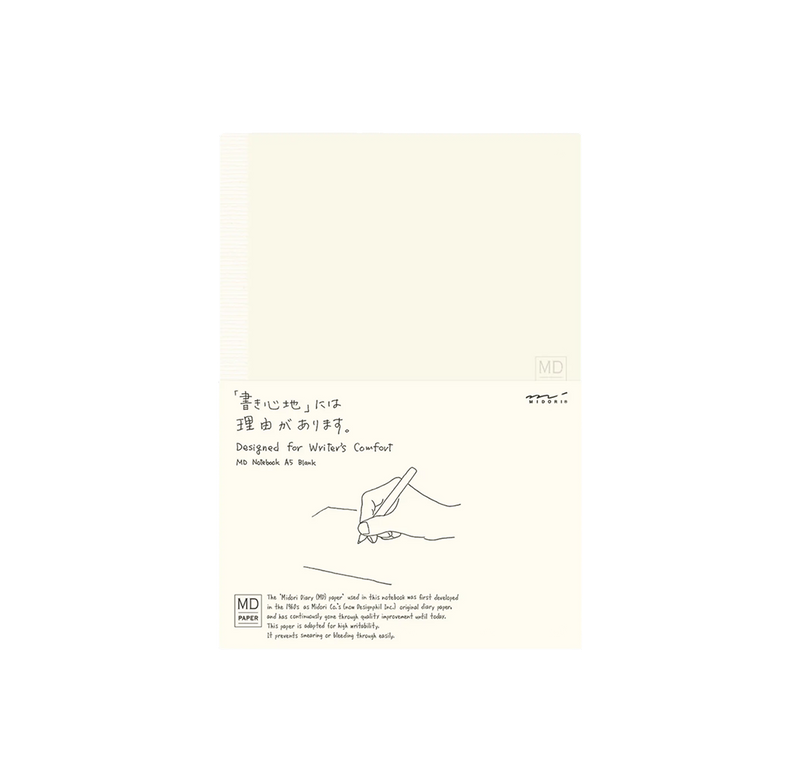 Midori Notebook A5 Blank - White