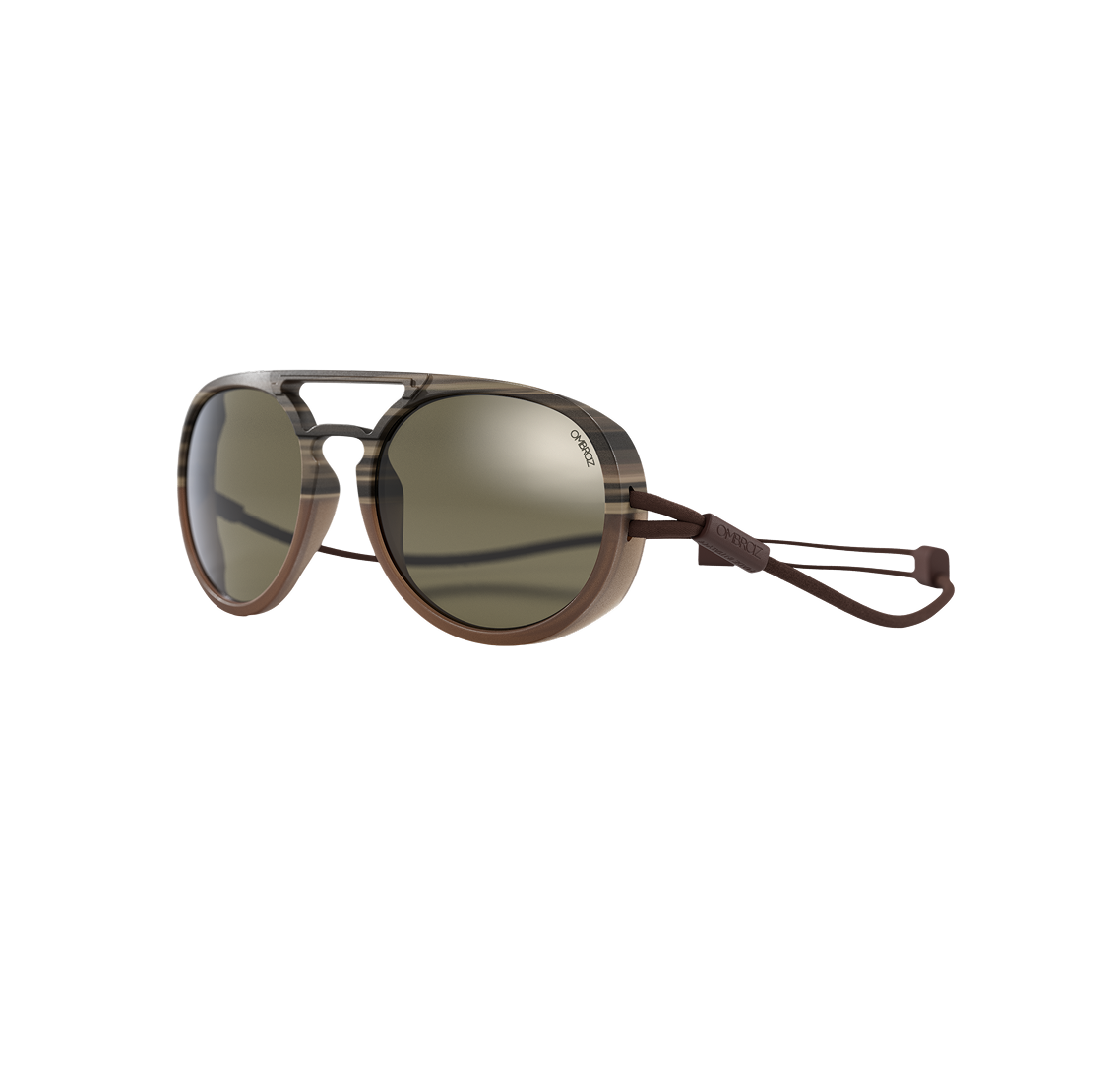 Azzurro Regular - Charcoal and Polarized Brown with Green Mirror