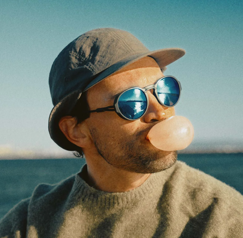 Viale Regular - Charcoal and Polarized Blue Mirror