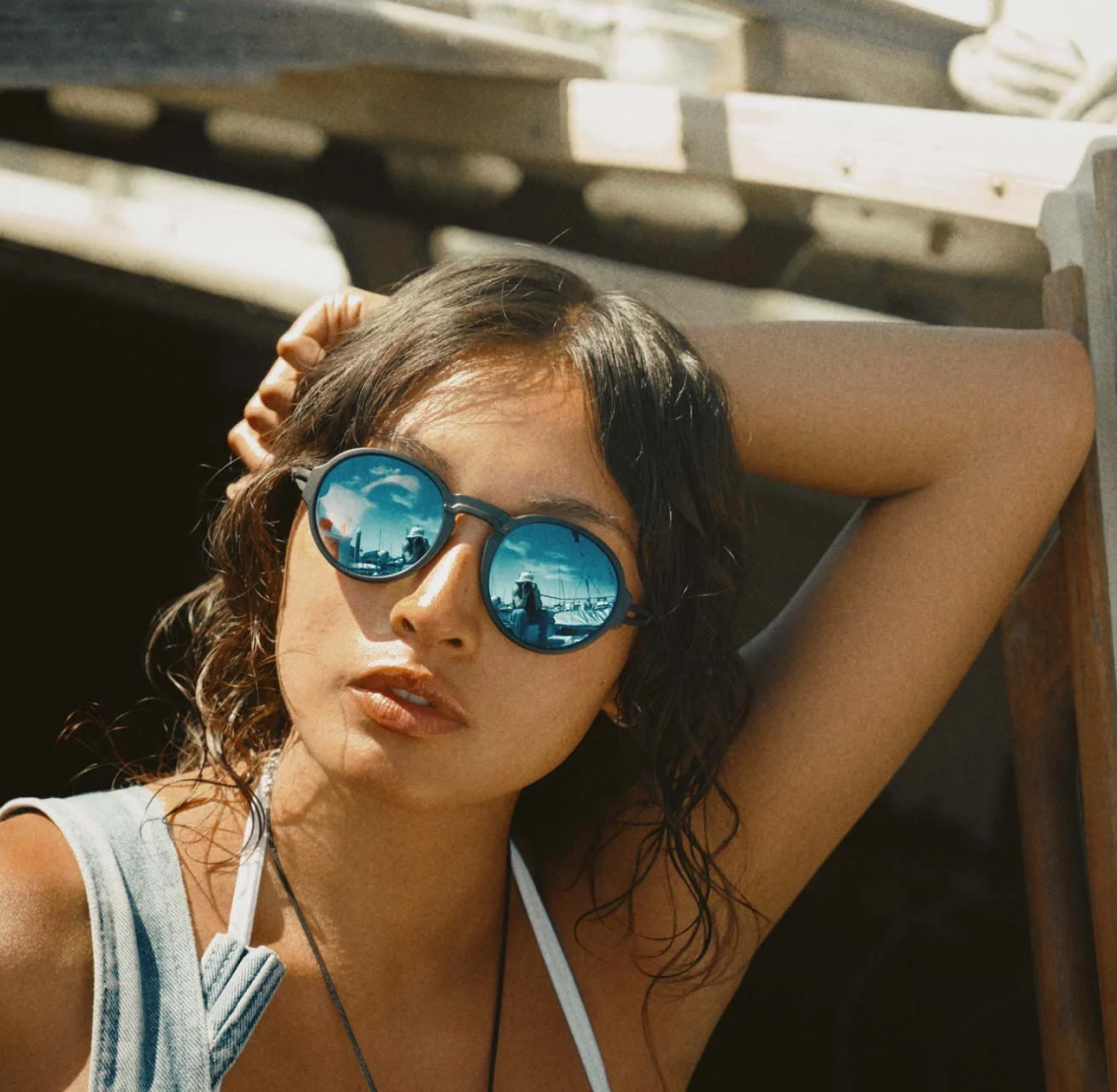 Viale Regular - Charcoal and Polarized Blue Mirror