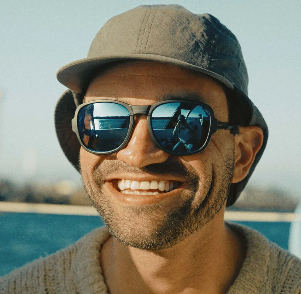 Teton Regular - Charcoal and Polarized Blue Mirror