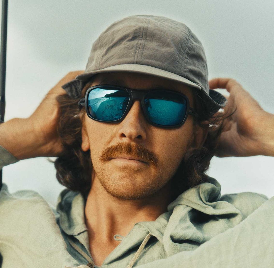 Azzurro Regular - Charcoal and Polarized Grey with Blue Mirror