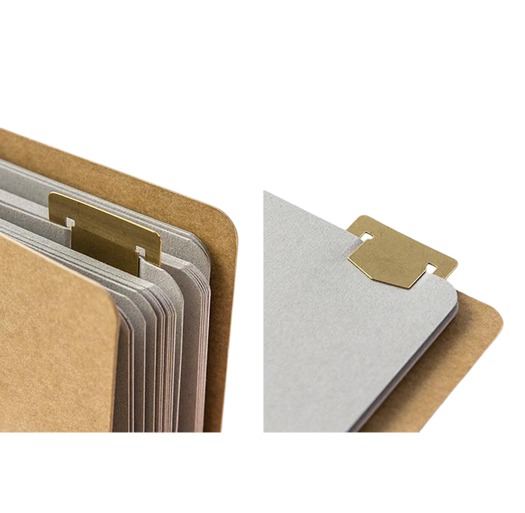 Traveler's Company Brass Template Bookmark Number - Gold