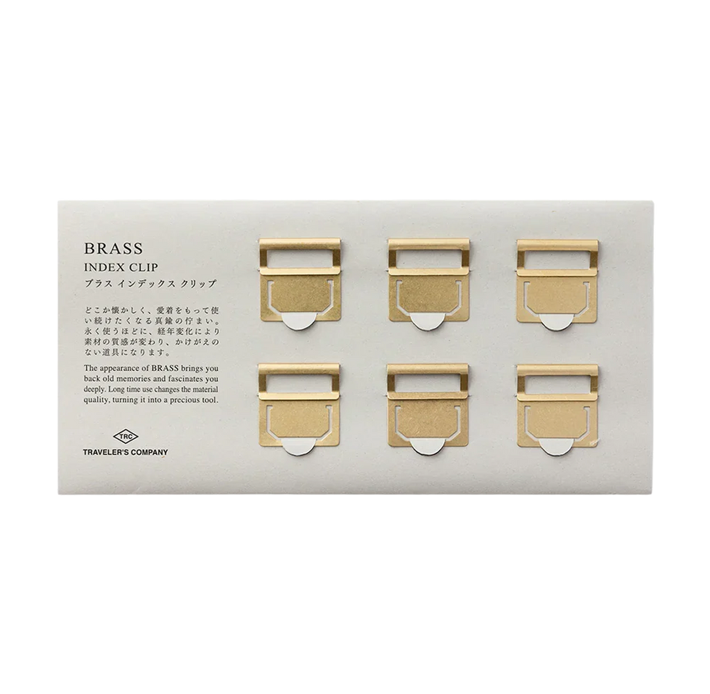 Traveler's Company Brass Index Clips Set of 6 - Gold