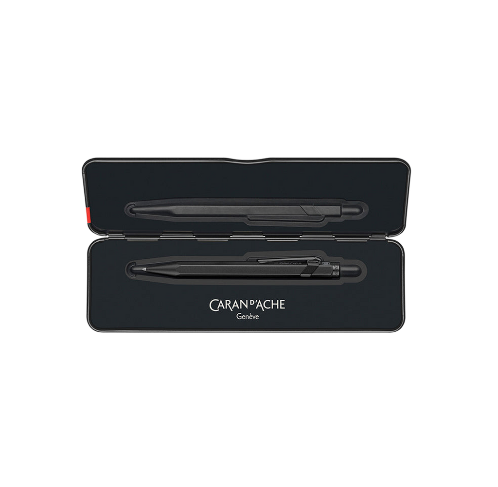 Caran d'Ache - 849 - XL Ballpoint Medium - Black Code - Metal Box