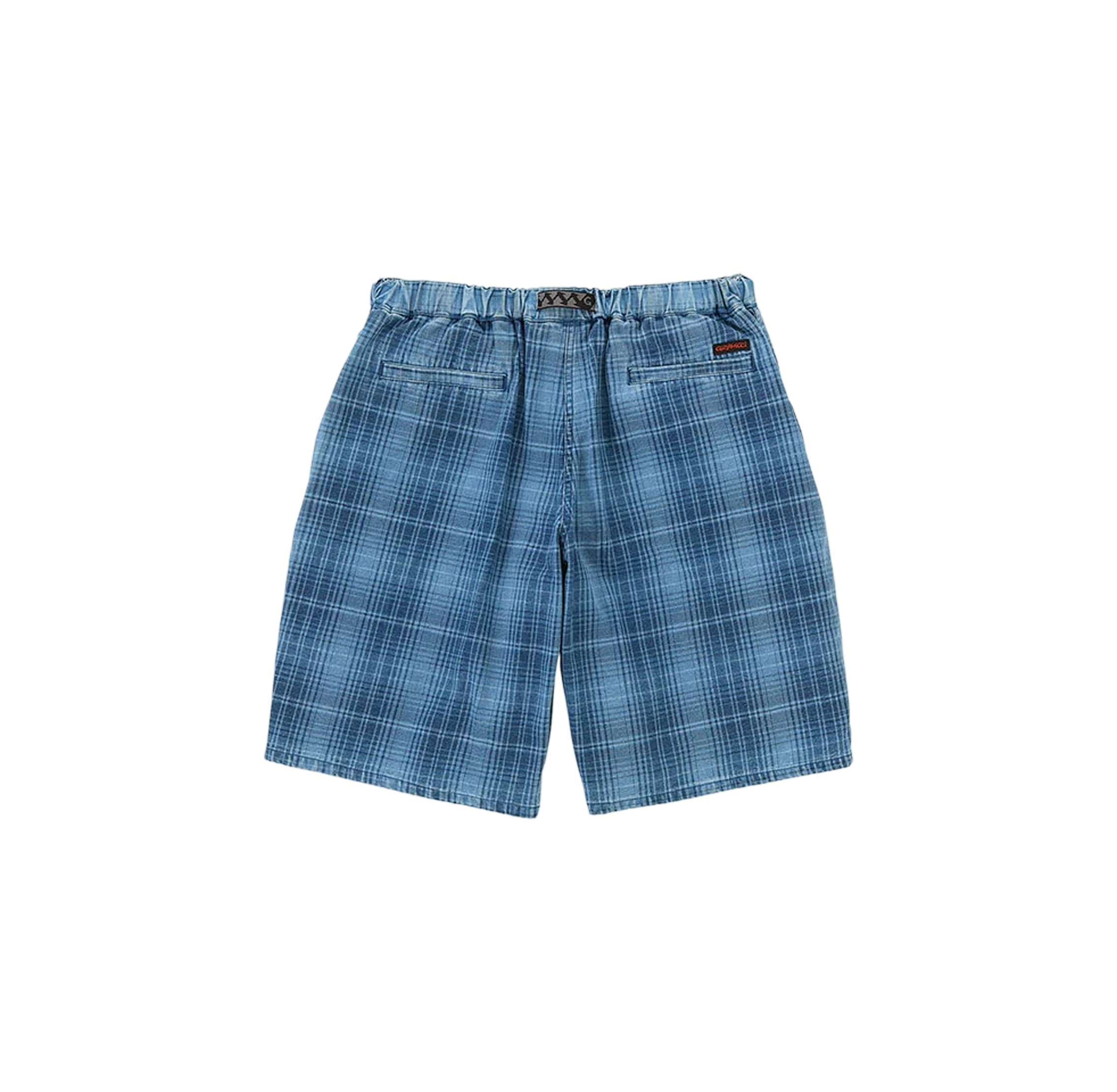 Lagoon Short Denim Plaid - Indigo Checkered Plaid
