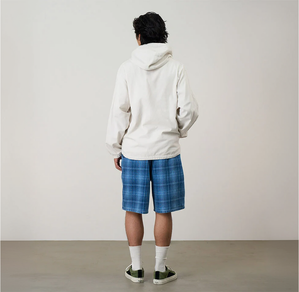 Lagoon Short Denim Plaid - Indigo Checkered Plaid