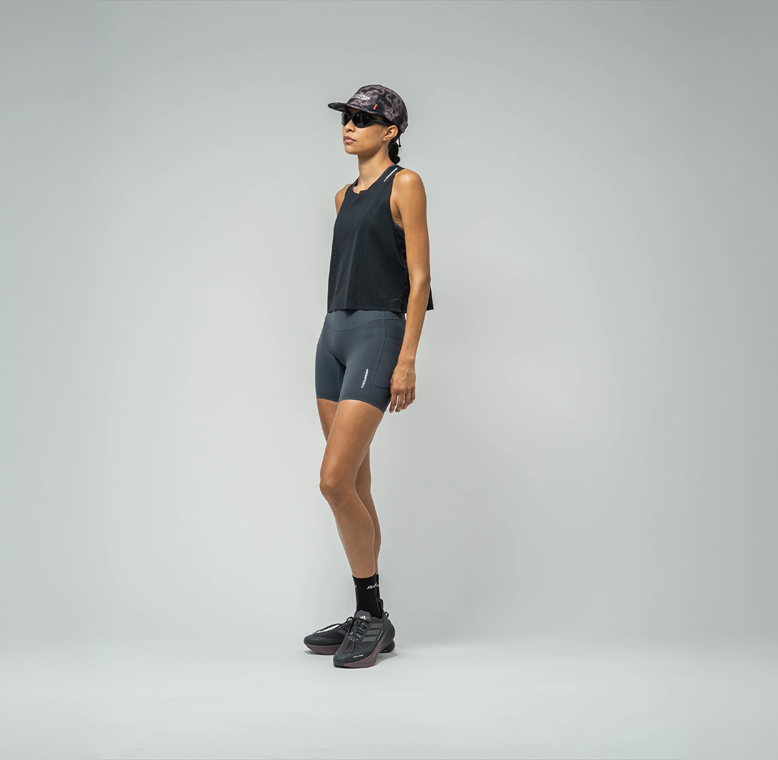 Women's Crop Training Singlet - Black