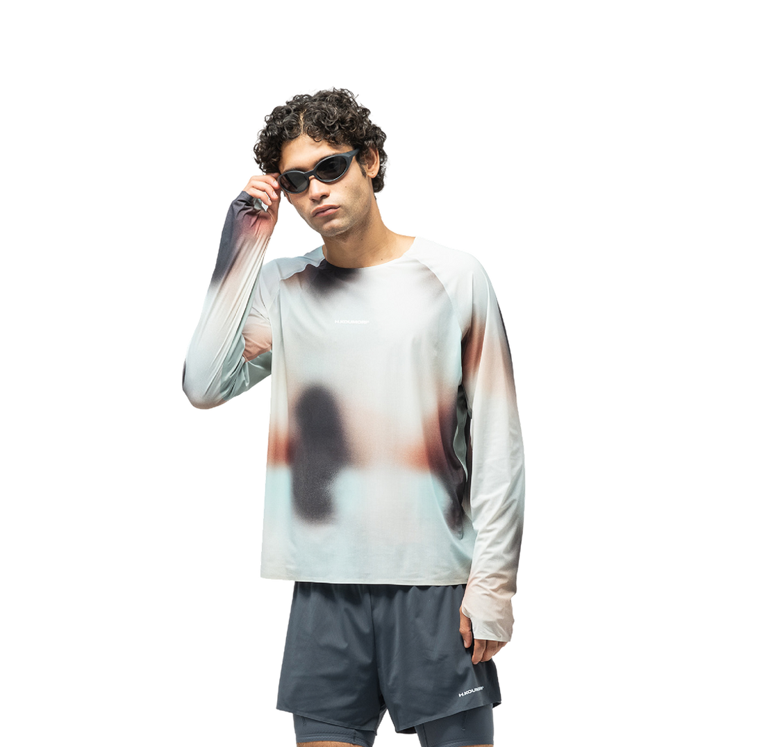 Men's Long Sleeve Race Tee - Fog