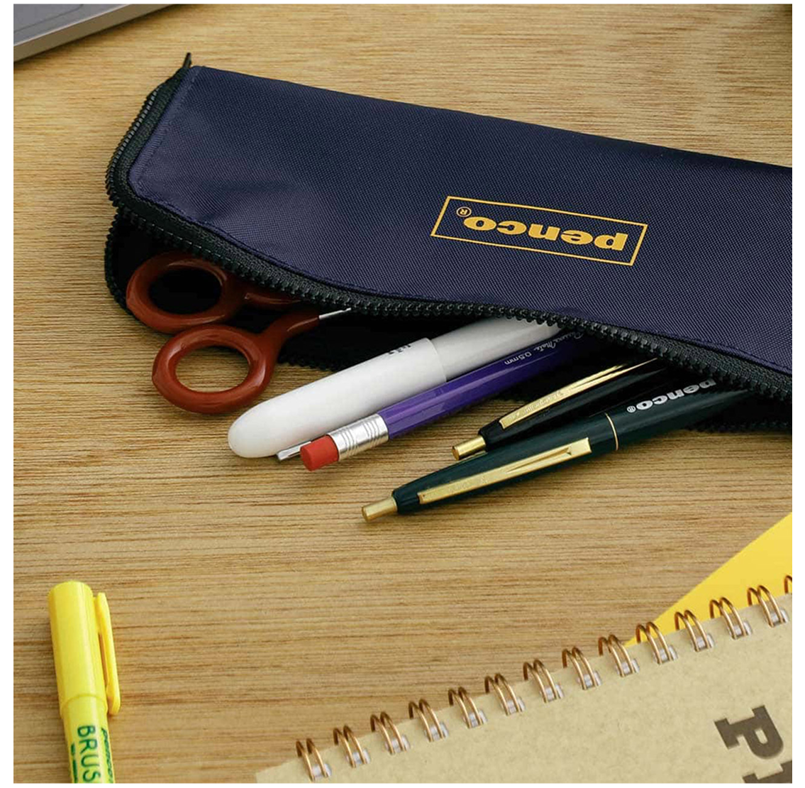 Penco - Flat Pen Case - Navy