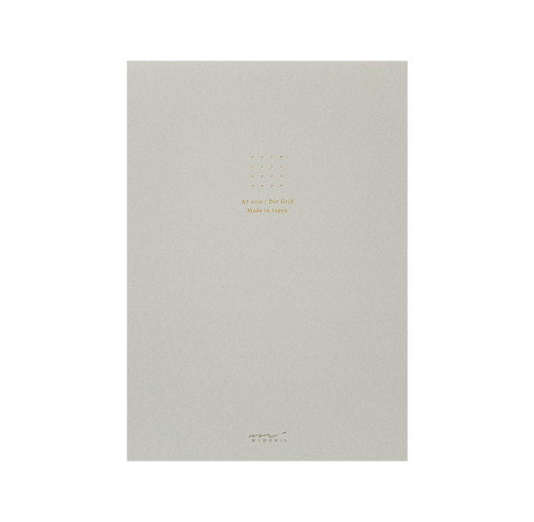 Midori A5 Dotted Notepad - Grey