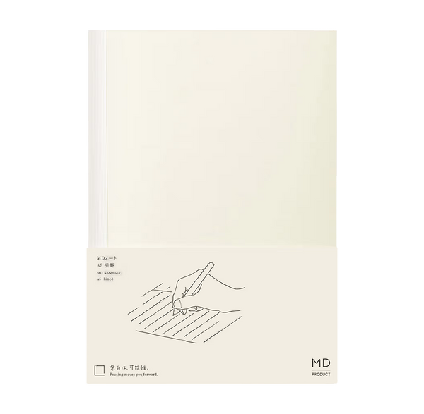 MD Notebook A5 Lined - White