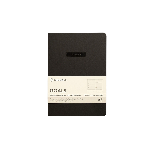 MiGoals - Goals Journal - Soft Cover - Black