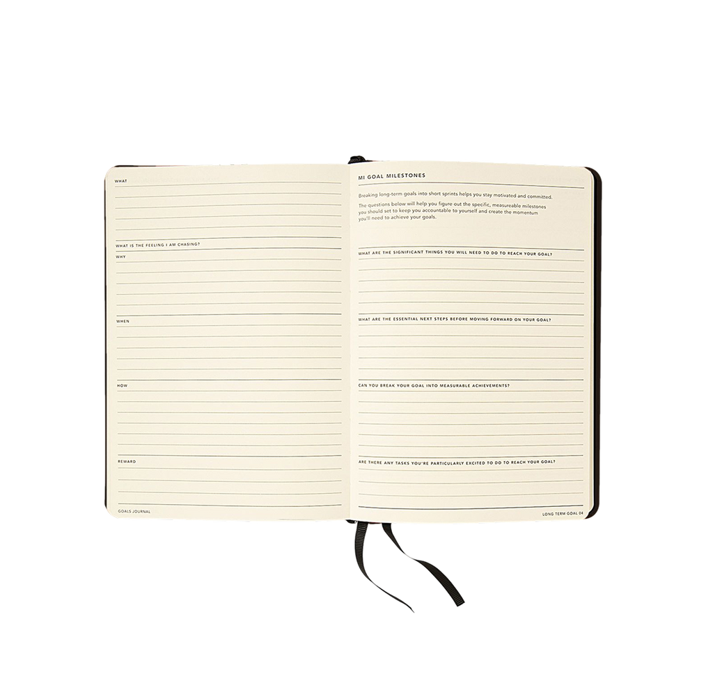MiGoals - Goals Journal - Soft Cover - Black