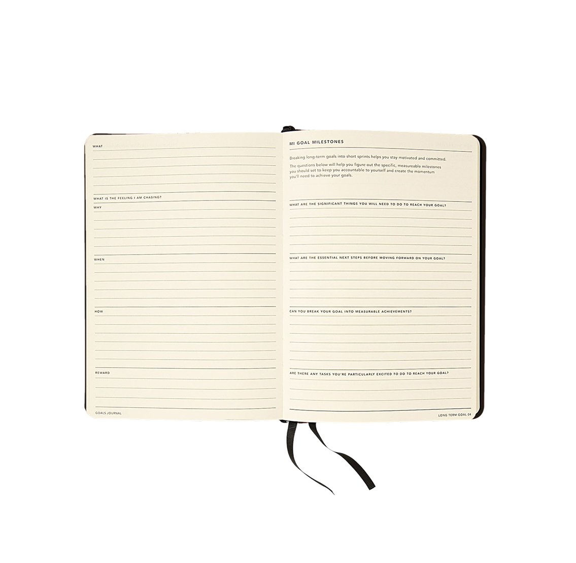 MiGoals - Goals Journal - Soft Cover - Black