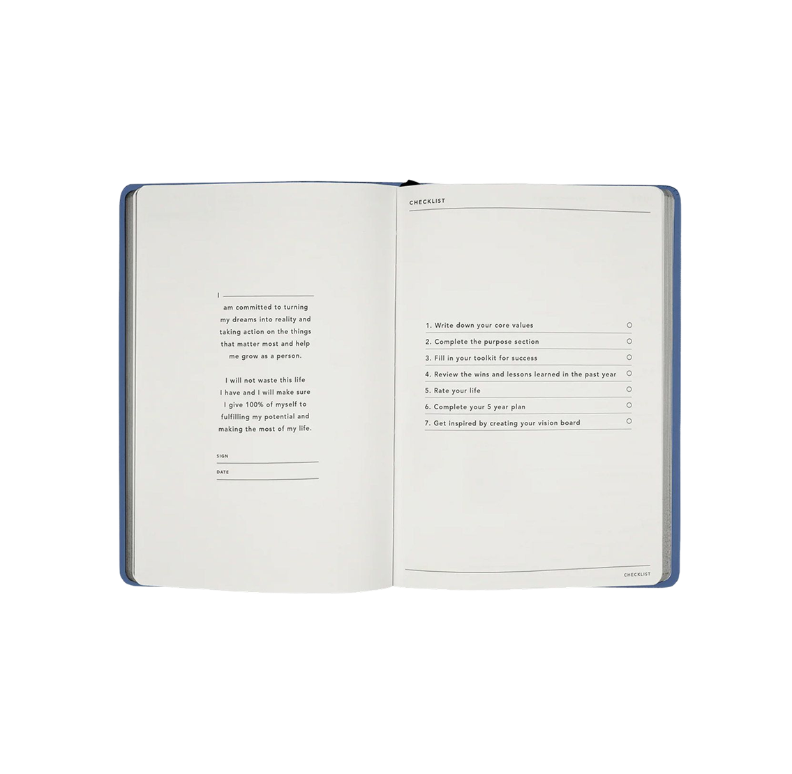 MiGoals - Goals Journal - Soft Cover - Element Blue