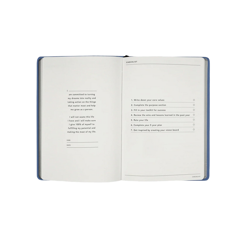 MiGoals - Goals Journal - Soft Cover - Element Blue