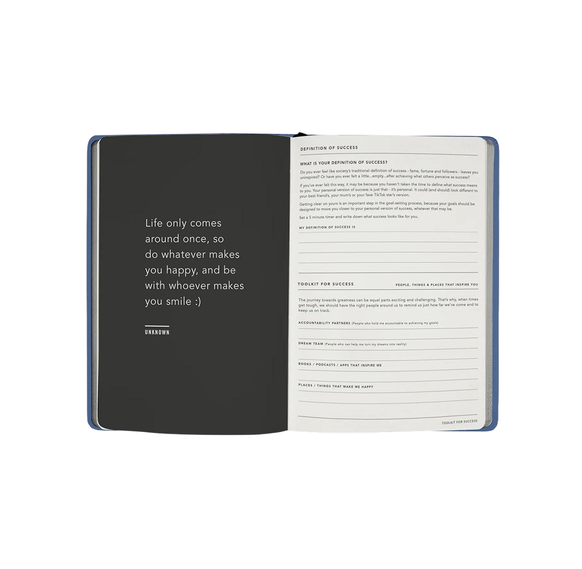 MiGoals - Goals Journal - Soft Cover - Element Blue