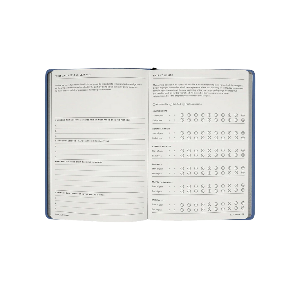 MiGoals - Goals Journal - Soft Cover - Element Blue