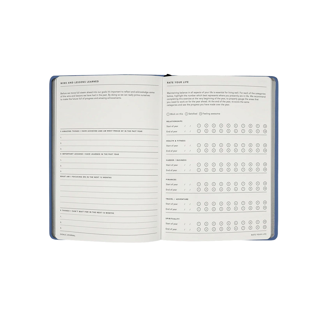 MiGoals - Goals Journal - Soft Cover - Element Blue