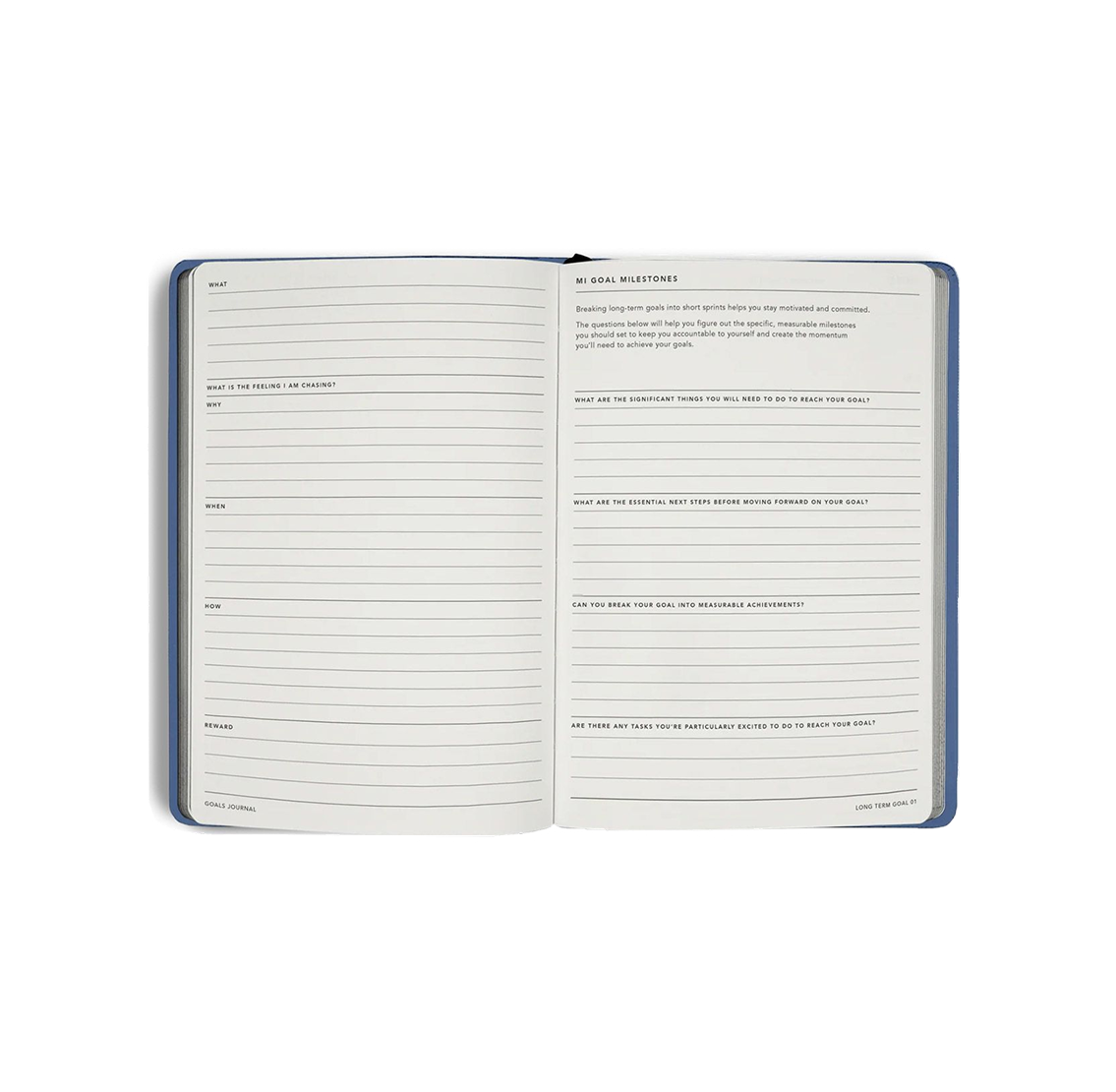 MiGoals - Goals Journal - Soft Cover - Element Blue