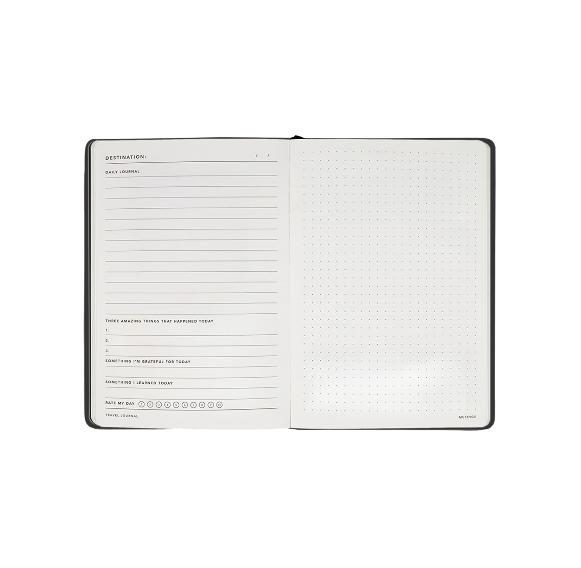MiGoals - B6 Travel Journal - Black