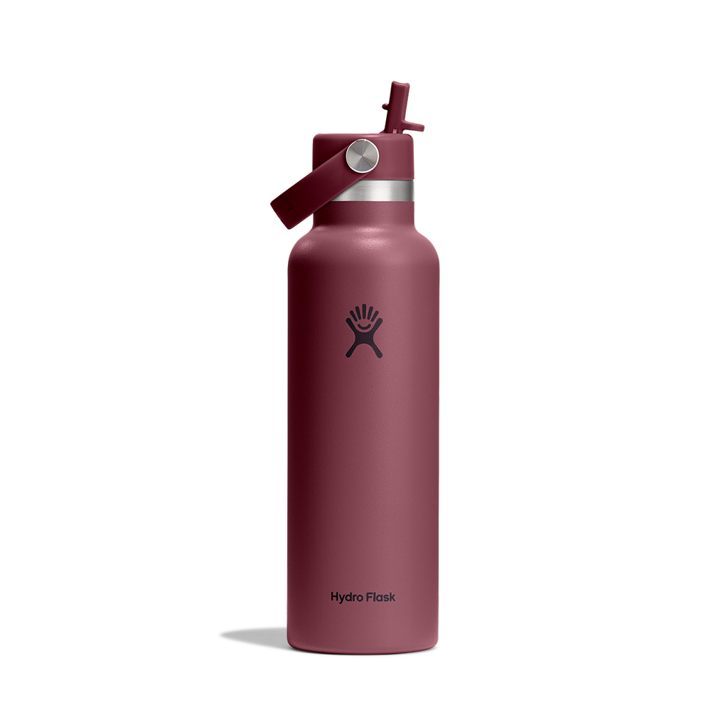 21oz (621mL) Standard Flex Straw Cap - Burgundy