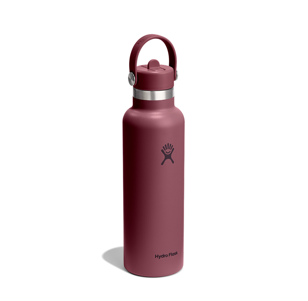 21oz (621mL) Standard Flex Straw Cap - Burgundy