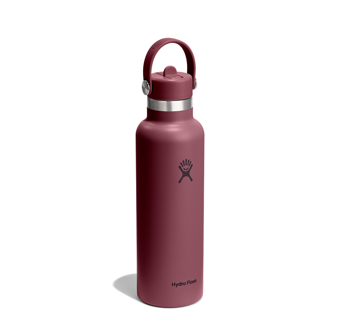 21oz (621mL) Standard Flex Straw Cap - Burgundy