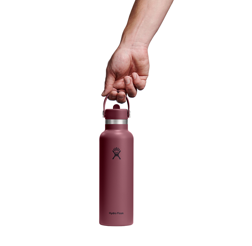21oz (621mL) Standard Flex Straw Cap - Burgundy