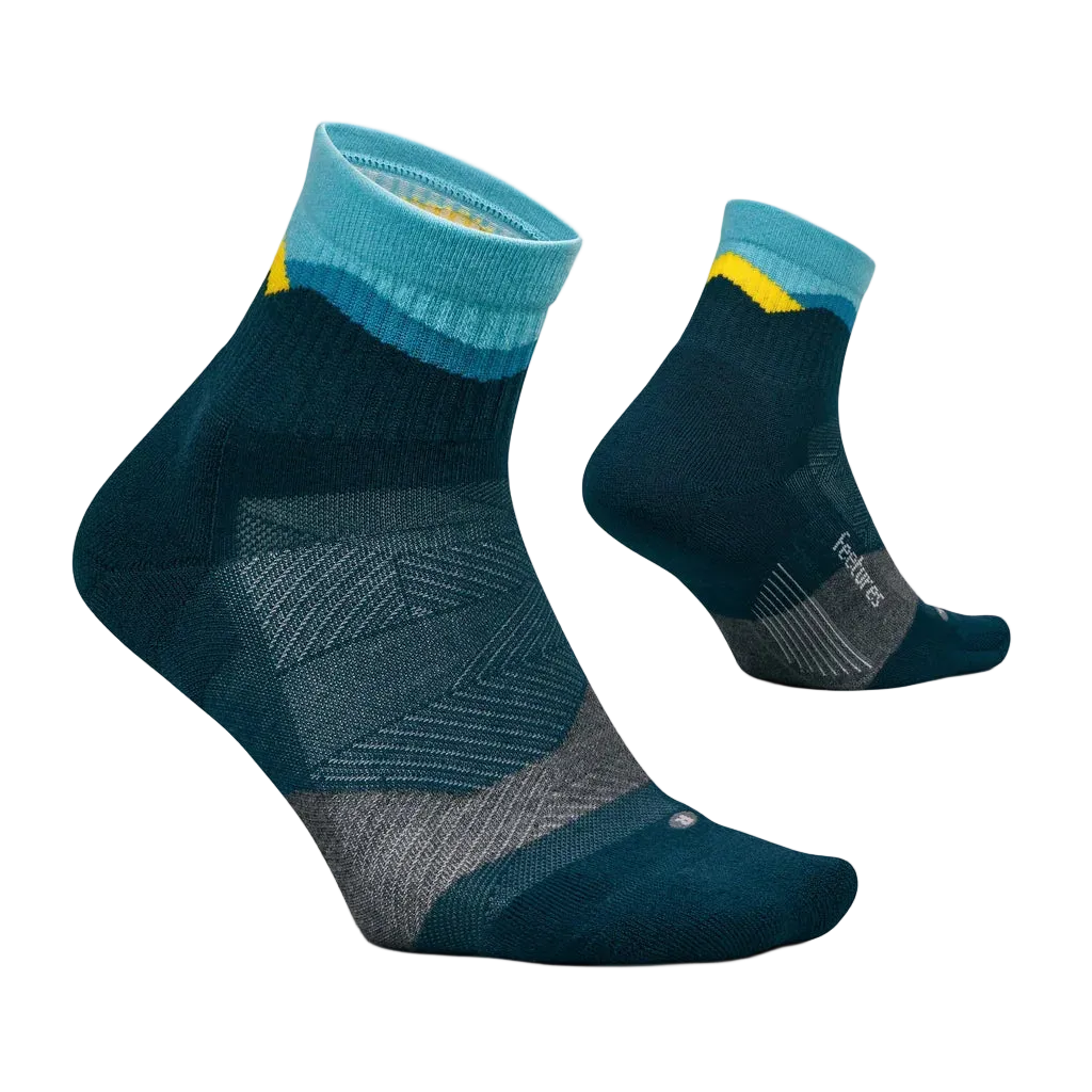 Feetures_Trail Max Cushion Quarter_Mountain High Blue