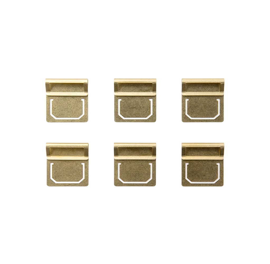 Traveler's Company Brass Index Clips Set of 6 - Gold
