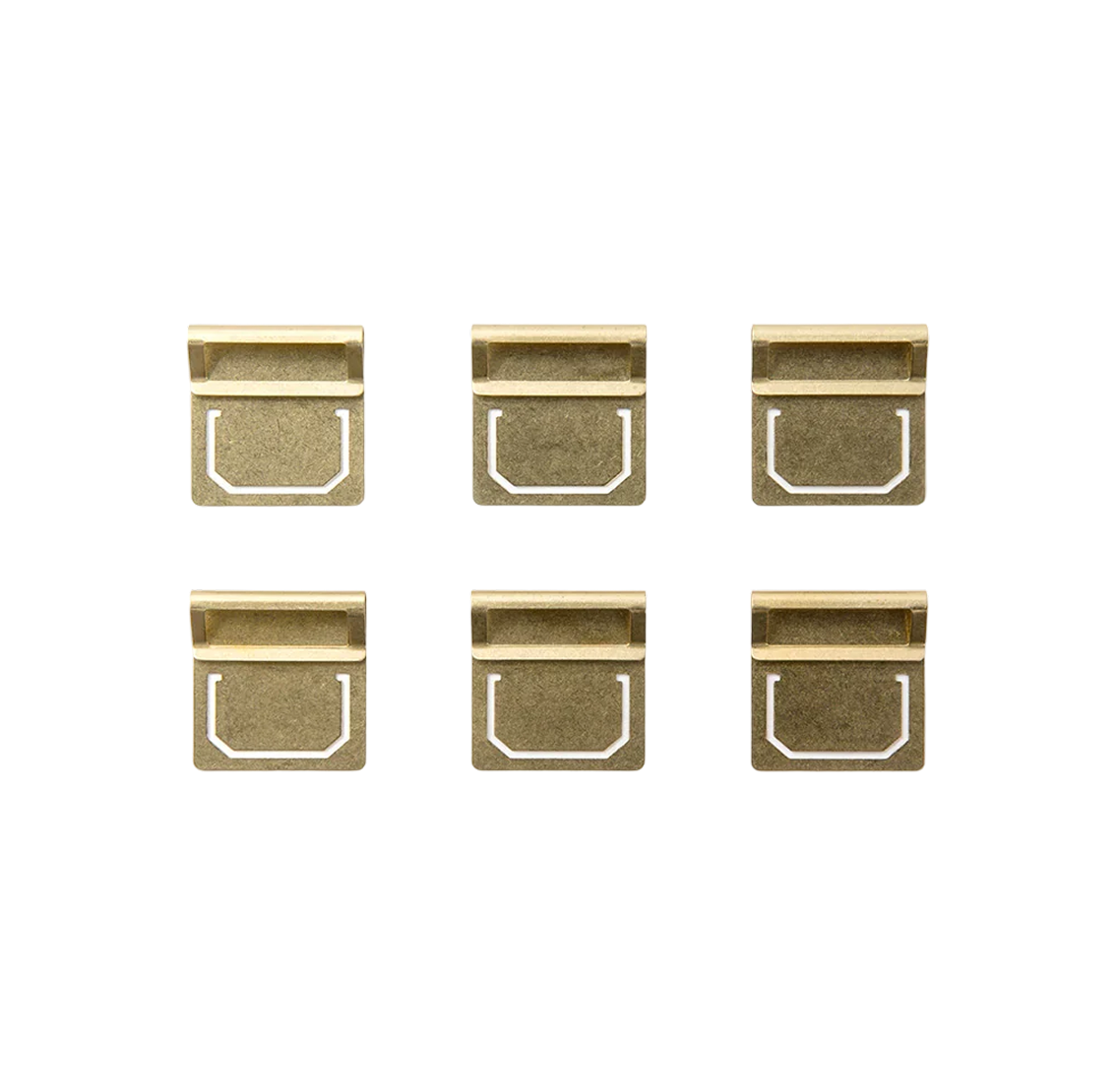 Traveler's Company Brass Index Clips Set of 6 - Gold