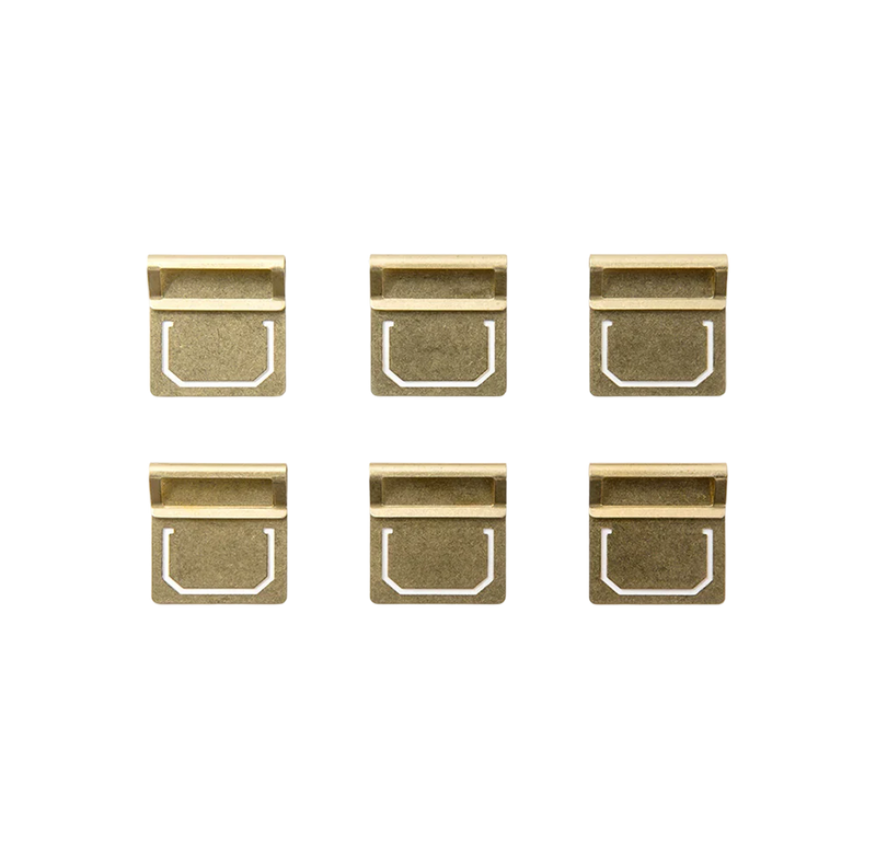 Traveler's Company Brass Index Clips Set of 6 - Gold
