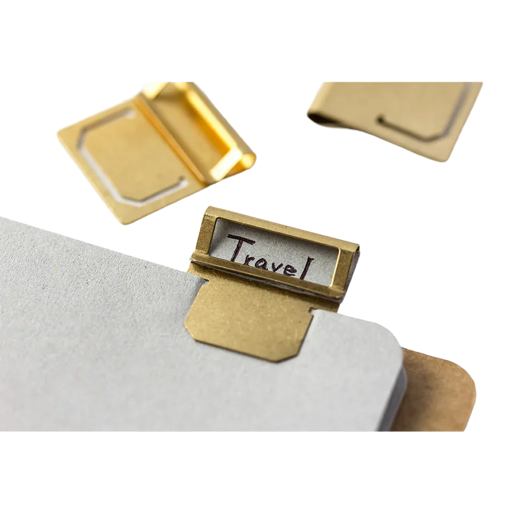 Traveler's Company Brass Index Clips Set of 6 - Gold