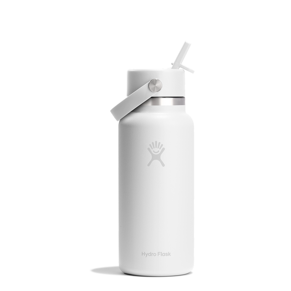 32oz (946mL) Wide Flex Straw Cap - White