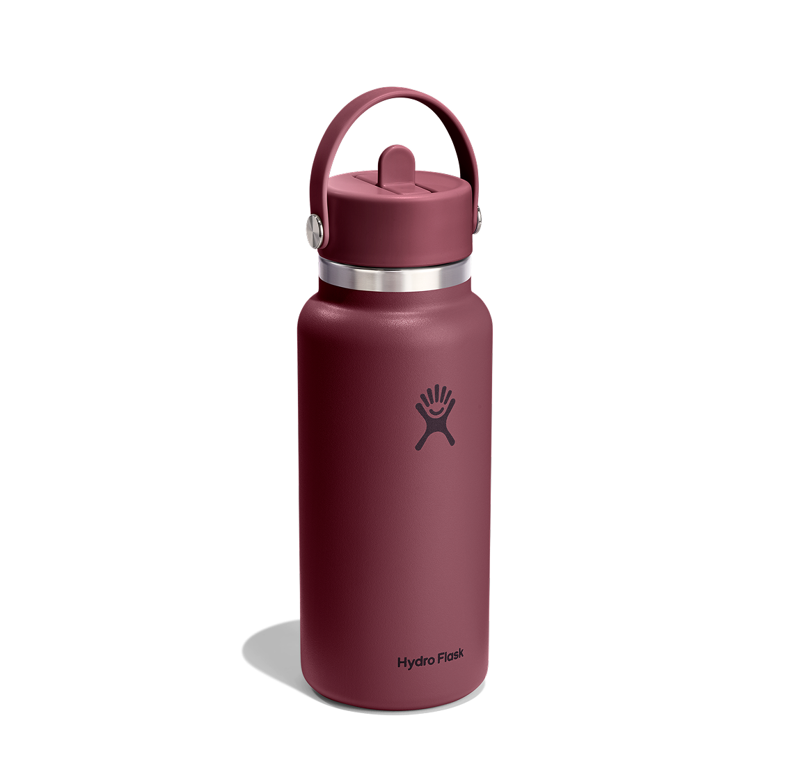 32oz (946mL) Wide Flex Straw Cap - Burgundy