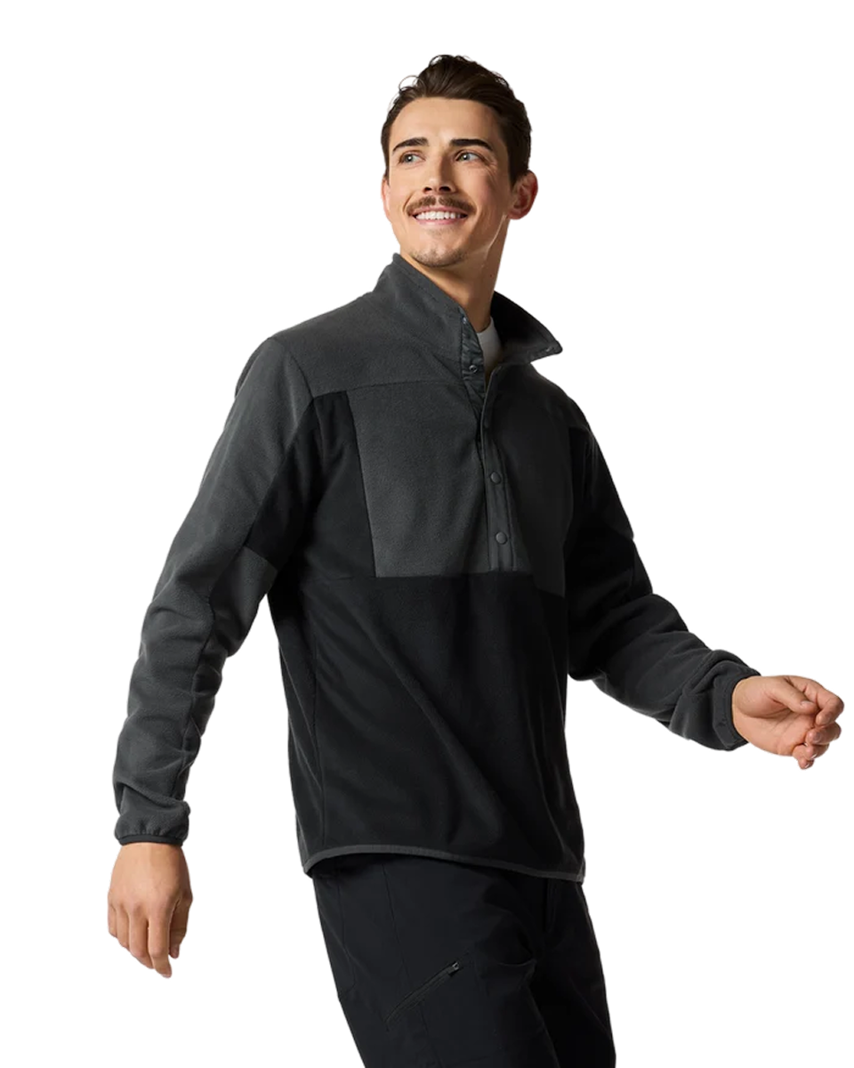 Men's Encima Fleece Pullover - Charcoal and Black