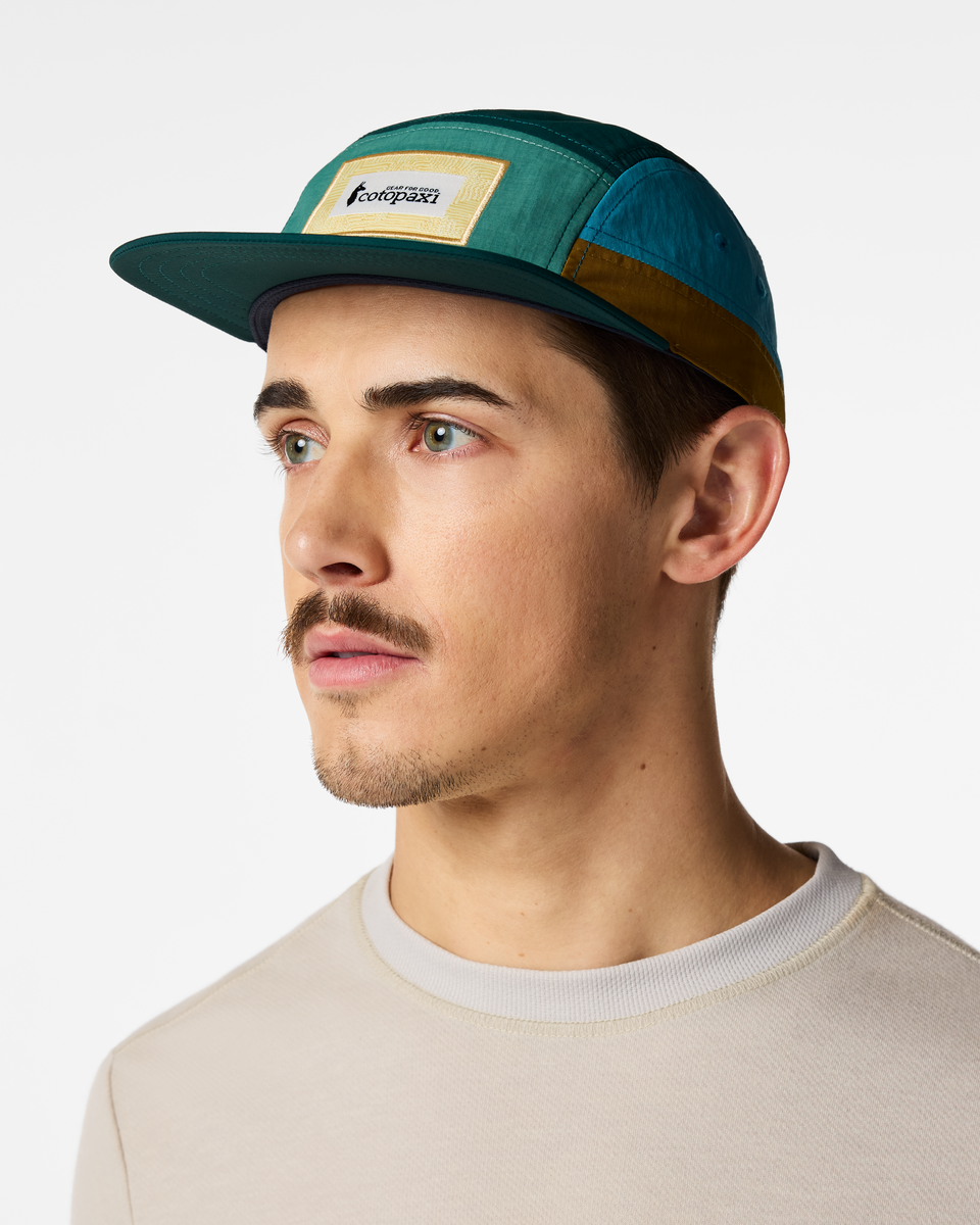 Cotopaxi_Zen Garden Tech 5-Panel Hat_Juniper / Deep Ocean